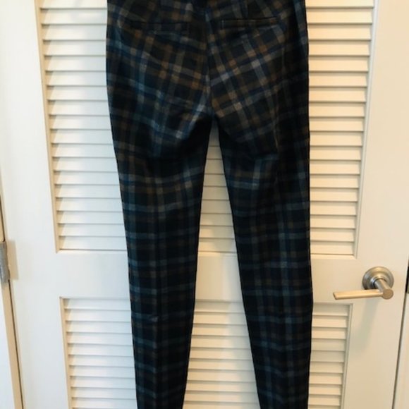 KUT Diana Skinny Stretch Plaid Pants Autumn Colors Sz 0 - Picture 8 of 10